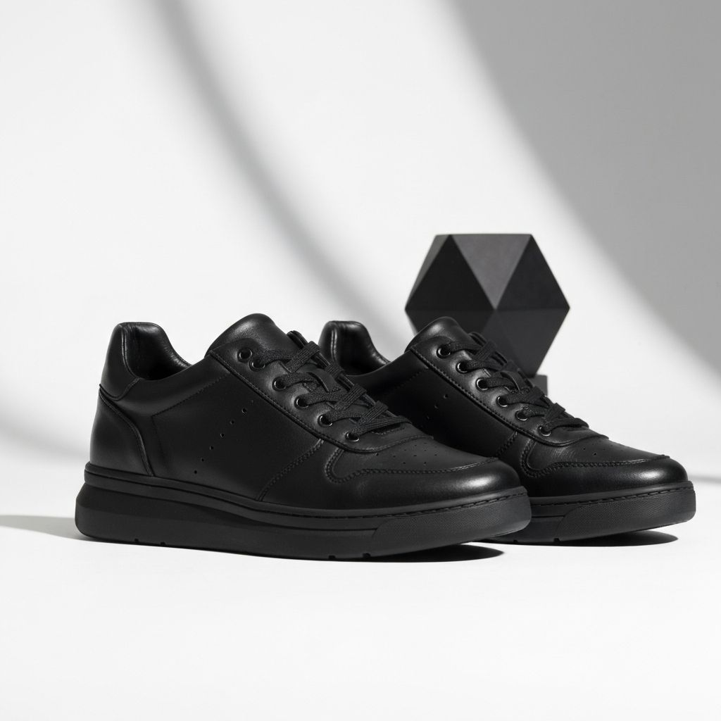 Pinch Social brand strategy article, black sneakers casting a long shadow
