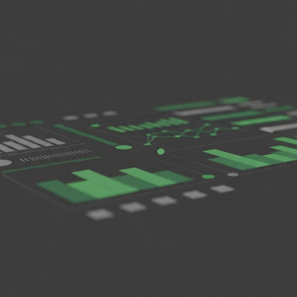 Pinch Social AI and social strategy article, green data charts on a dark surface